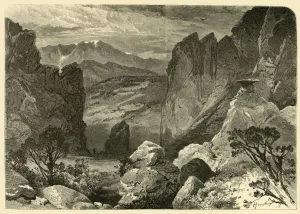 Rockies Prints: Pikes Peak, from Garden of the Gods, 1874. Creator: Phineas F. Annin