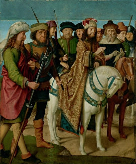 Pilate and the Chief Priests, 1480-1485. Creator: Gerard David
