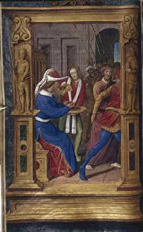 Christ Before Pilatus Collection: Pilate washes his hands (from Lettres batardes), ca 1490-1510