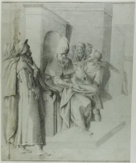 Giambologna Prints: Pilate Washing his Hands, with Christ Being Led Away: Left Portion
