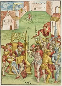 Letterpress Prints: Pilate Washing His Hands, from Passio domini nostri Jesu Christi