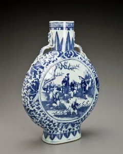 Flask Prints: Pilgrim flask, 19th century. Creator: Unknown