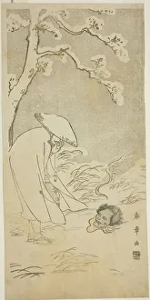 Shocked Prints: A Pilgrim Praying through the Night to the Buddha (kannenbutsu) is Startled by a Ghostly
