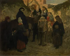 Pilgrims Prints: Pilgrimage in Diegem, 1857. Creator: Charles Corneille Auguste de Groux