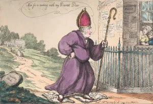 A Pilgrimage from Surry to Gloucester Place or the Bishop in an Extacy, February 27, 1809