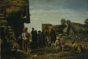 Vagrant Life Prints: The Pilgrims, 1870. Artist: Pryanishnikov, Illarion Mikhailovich (1840-1894)