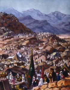 Muhammad Prints: Pilgrims, 1918. Artist: Etienne Dinet