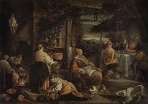Tableau Prints: The Pilgrims of Emmaus, after Jacopo Bassano, c.1600. Creator: Jacopo Bassano il vecchio