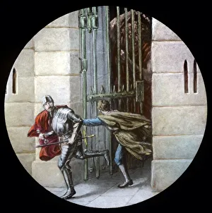 The Pilgrims escape from Doubting Castle, c1910. Creator: Unknown The Pilgrims escape from Doubting Castle, c1910. Creator: Unknown