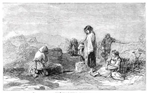 Abel Reid Gallery: Pilgrims to the Holy Well - by F.W. Topham - from the new water colour exhibition, 1845