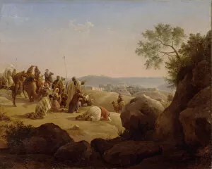 Chernetsov Gallery: Pilgrims Before Jerusalem, 1831. Artist: Chernetsov, Nikanor Grigoryevich (1805-1879)