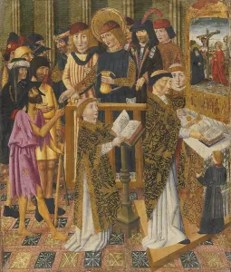 Liturgical Prints: Pilgrims Mass, 1450. Creator: Circle of Jaume Huguet
