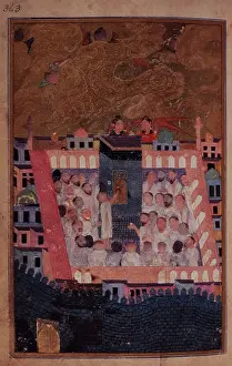 Holy Prints: Pilgrims in Mecca, 1411. Creator: Unknown
