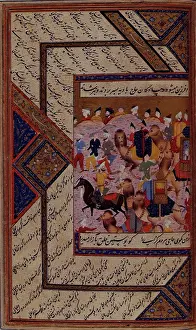 Pilgrimage Prints: Pilgrims quarrelling while on their way to Mecca, 16th century. Creator: Unknown