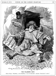 The Pilgrims Rest, caricature af Paul Kruger, South African politician, 1900. Artist: Edward Linley Sambourne