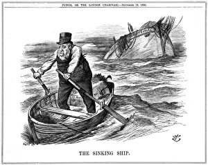 Afrikaner Collection: The Pilgrims Rest, caricature af Paul Kruger, South African politician, 1900. Artist: John Tenniel