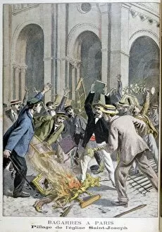 Plundering Gallery: The pillage of Saint Joseph, Paris, 1899. Artist: Henri Meyer
