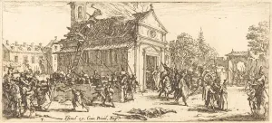 Pillaging Prints: Pillaging a Monastery, c. 1633. Creator: Jacques Callot