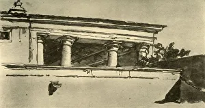 Pillar Hall of a Villa, 1757, (1928). Artist: Giovanni Battista Tiepolo