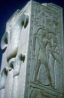 Pillar with Papyrus motif (symbol of Lower Egypt), Temple of Amun, Karnak, Egypt Pillar with Papyrus motif (symbol of Lower Egypt), Temple of Amun, Karnak, Egypt