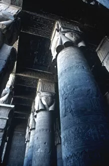 Hathor Collection: Detail of pillar, Temple of Hathor, Dendera, Egypt, c125 BC-c60 AD
