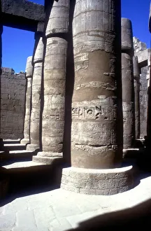 Pillars in the Great Hypostyle Hall, Temple of Amun, Karnak, Egypt, 14th-13th century BC