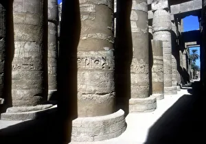 Pillars in the Great Hypostyle Hall, Temple of Amun, Karnak, Egypt, 14th-13th century BC