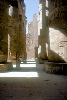 Pillars in the Great Hypostyle Hall, Temple of Amun, Karnak, Egypt, 14th-13th century BC