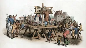 A pillory, 1805. Artist: William Henry Pyne