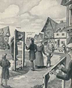 Punishment Prints: Pillory and Stocks of the Middle Ages, c1934