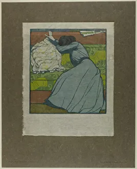 Unhappiness Prints: The Pillow, 1903. Creator: Maximilian Kurzweil