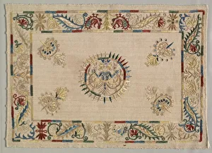 17th 18th Century Prints: Pillow Cover, 1600s - 1700s. Creator: Unknown