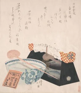 Kyosai Prints: Pillow for Women and a Bowl, 19th century. Creator: Totoya Hokkei