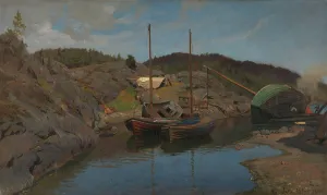 Professor Hans Gude Prints: Pilot Boats, 1875. Creator: Hans Gude