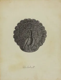 Hobart Helen Prints: Pin Tray, c. 1940. Creator: Helen Hobart