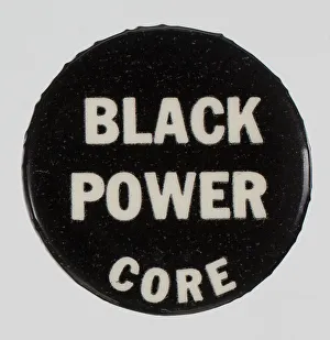 Black Power Prints: Pinback button for CORE and Black Power, ca. 1966. Creator: Unknown