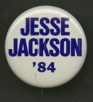 Pinback button for Jesse Jackson's 1984 presidential campaign, 1984