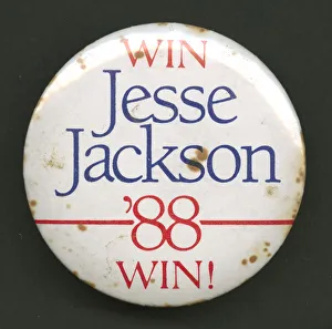 Presidential Campaign Prints: Pinback button for Jesse Jacksons 1988 presidential campaign, 1988