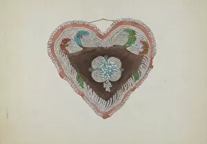 Embroidery Gallery: Pincushion, c. 1936. Creator: Vera Van Voris