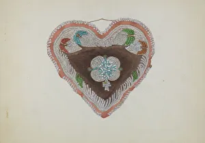 Beading Gallery: Pincushion, c. 1936. Creator: Vera Van Voris