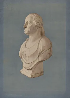 Pine Bust of Washington, c. 1938. Creator: Lucille Chabot