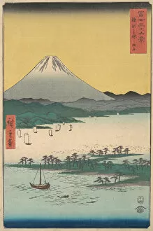 Utagawa Gallery: Pine Groves of Miho in Suruga Province, 1858. 1858. Creator: Ando Hiroshige