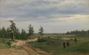 Pines Prints: Pine trees in Uusimaa, 1869. Creator: Berndt Lindholm