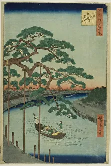 The Five Pines on the Onagi River (Onagigawa Gohonmatsu), from the series One Hundred... 1856. Creator: Ando Hiroshige. The Five Pines on the Onagi River (Onagigawa Gohonmatsu), from the series One Hundred... 1856. Creator: Ando Hiroshige