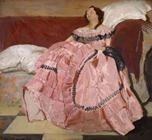 Nicholson Prints: The Pink Dress, 1935. Creator: William Nicholson