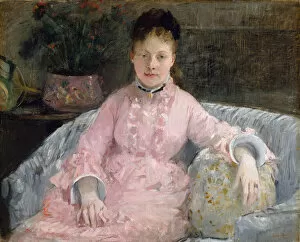Berthe Marie Pauline Morisot Collection: The Pink Dress (Albertie-Marguerite Carre, later Madame Ferdinand-Henri Himmes), ca