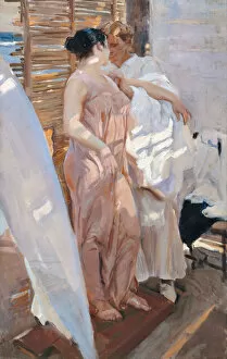 After The Bath Gallery: The Pink Robe. After the Bath. Artist: Sorolla y Bastida, Joaquin (1863-1923)