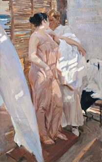 After The Bath Gallery: The Pink Robe. After the Bath. Artist: Sorolla y Bastida, Joaquin (1863-1923)