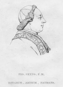Pius Vi Prints: Pio. Sexto. P. M. Bonarum. Artium. Patrono. c1850
