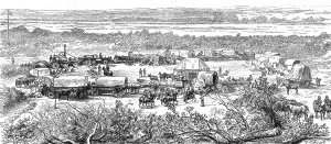 Wagons Prints: The Pioneer Corps of the British South African Company on the way to Mashonaland; A Laager of the Creator: Unknown